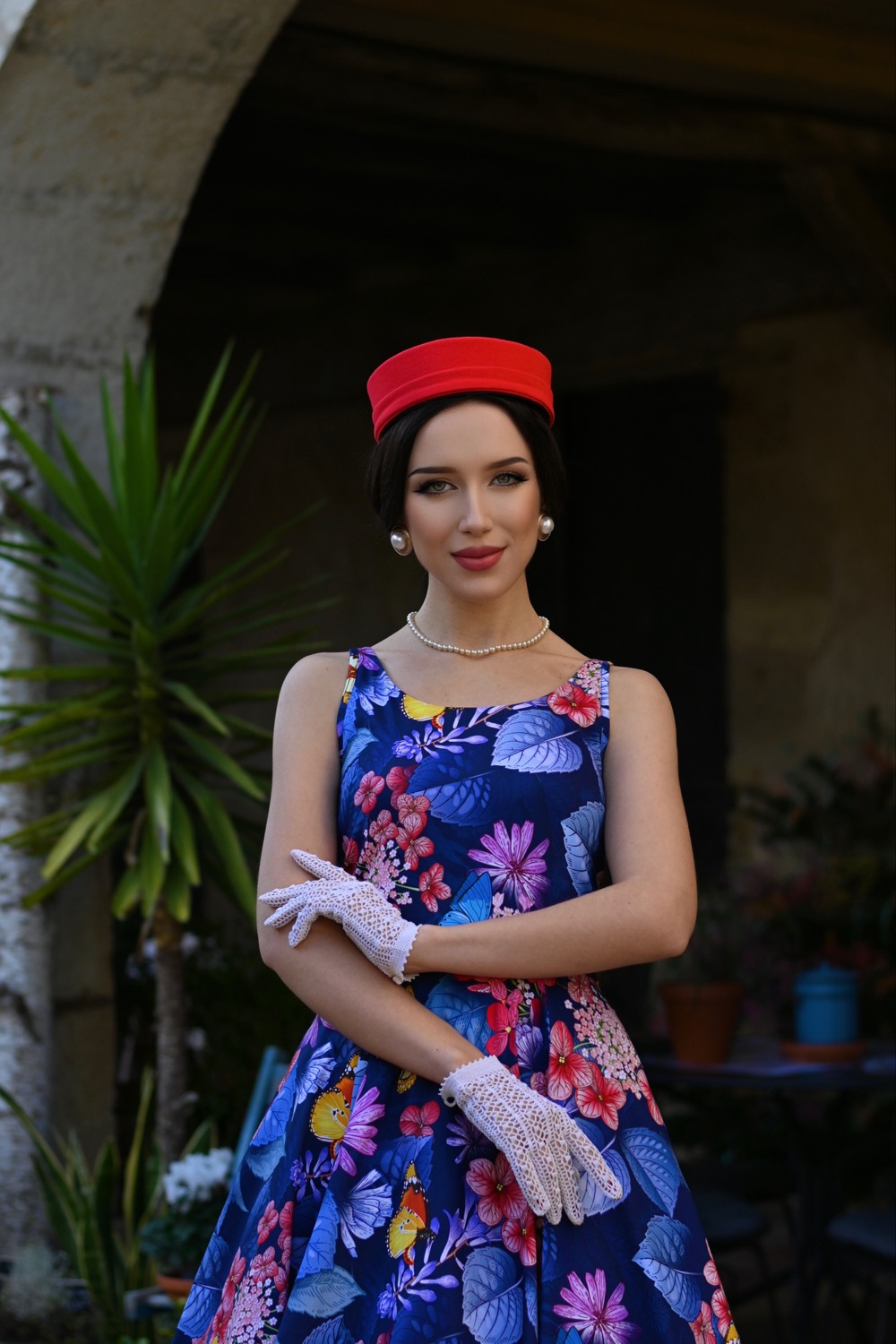 Midnight Garden Swing Dress